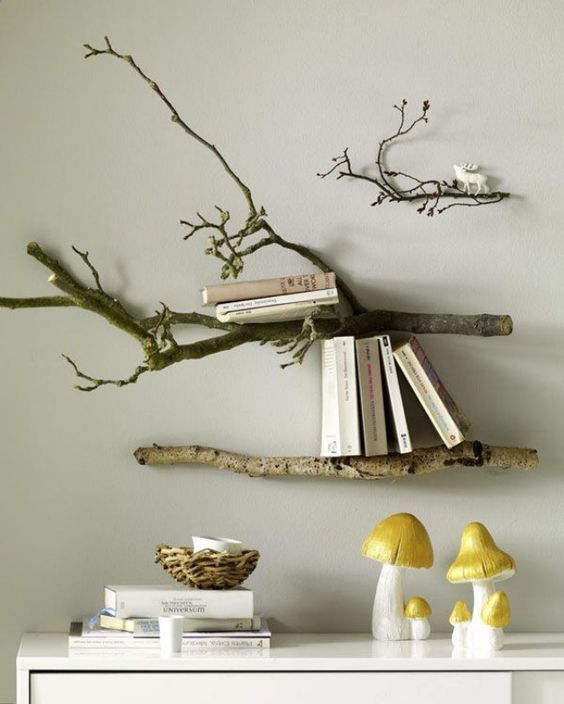 1-wall-mounted-shelves-made-of-branches-are-a-cool-and-chic-idea-to-rock-in-your-home-no-special-decor-is-needed