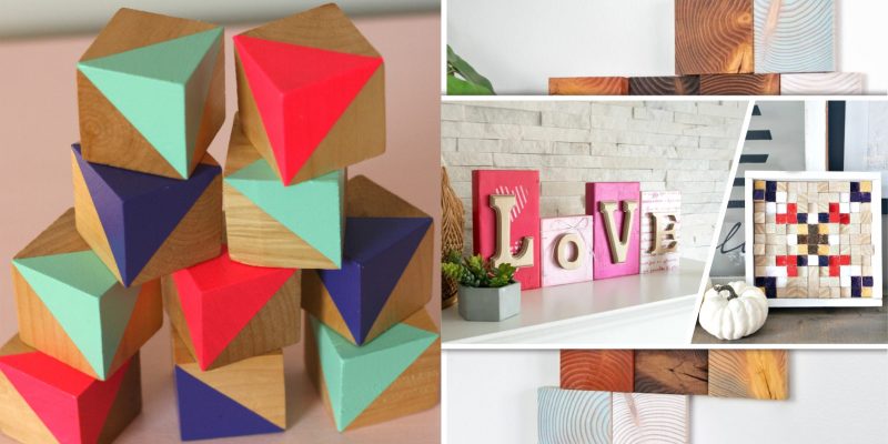 55 interesting wood block art ideas for your home decor2