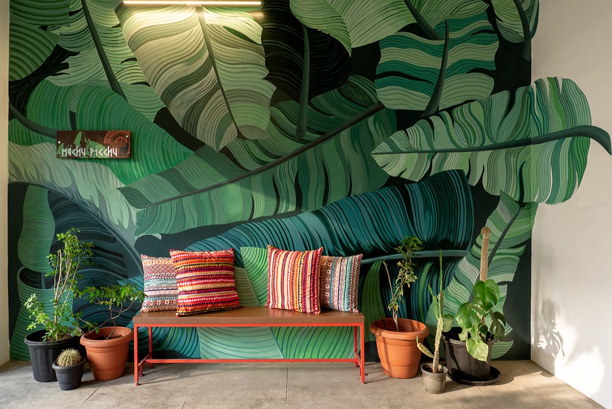 Custom-wall-decal-with-giant-banana-leaves-welcomes-you-at-this-lovely-little-entry-in-chennai-india-73092