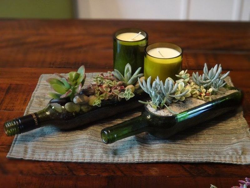 Wine-bottle-planter