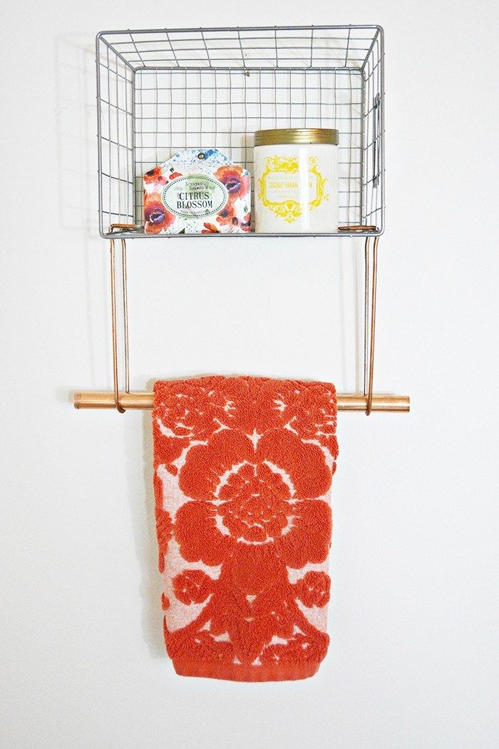 Wire-basket-towel-rack