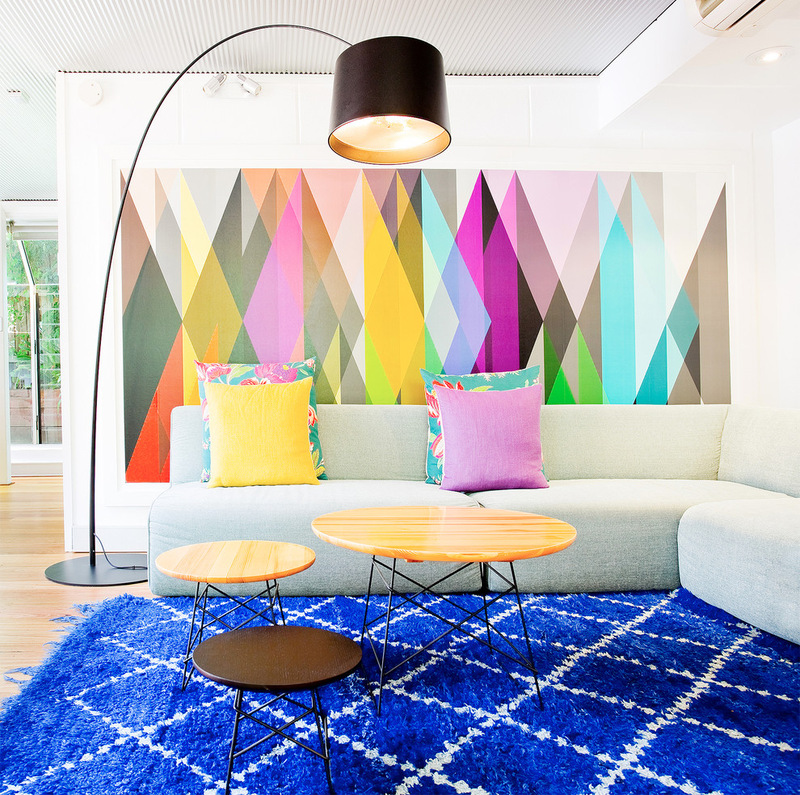 Cobalt-blue-carpet-geometric-wall-art