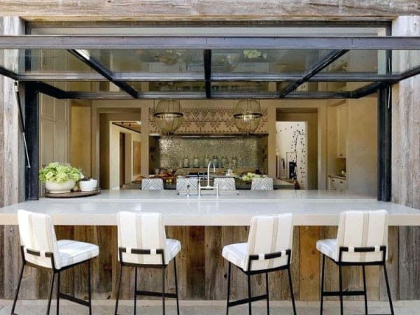 Covered-outdoor-bar-ideas-glass-garage-door-2