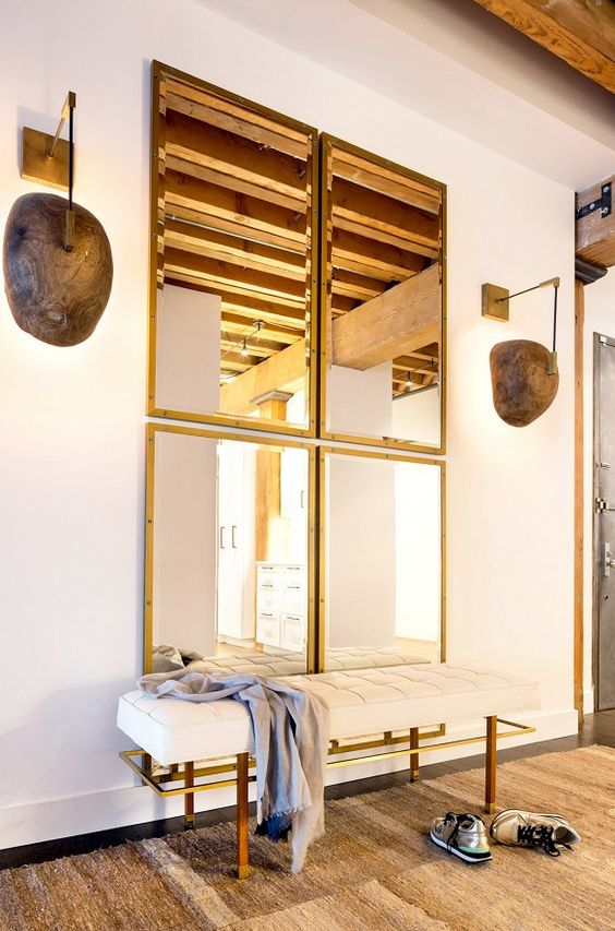 02-a-combo-of-four-mirrors-in-gilded-frames-for-a-glam-entryway