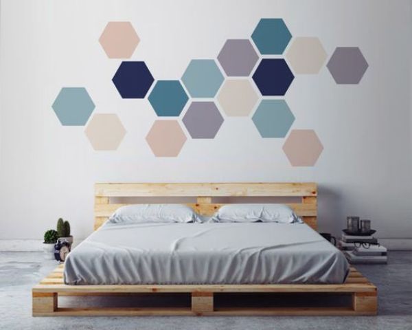09-simple-geometric-wall-art-made-with-removable-hexagon-stickers