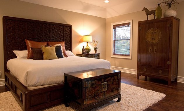 Asian-fusion-style-accentuated-by-the-ming-cabinet-at-the-foot-of-the-bed
