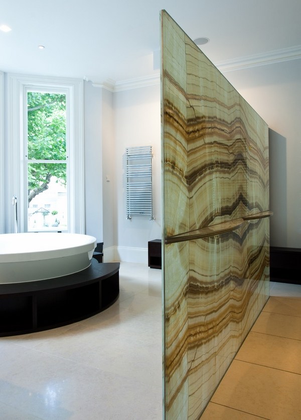 Contemporary-bathroom-design-decorative-room-divider-glass-divider