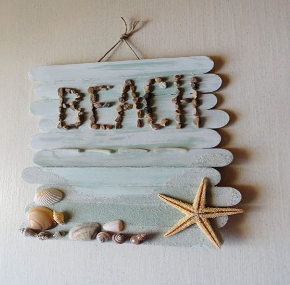 Craft-stick-beach-plaque