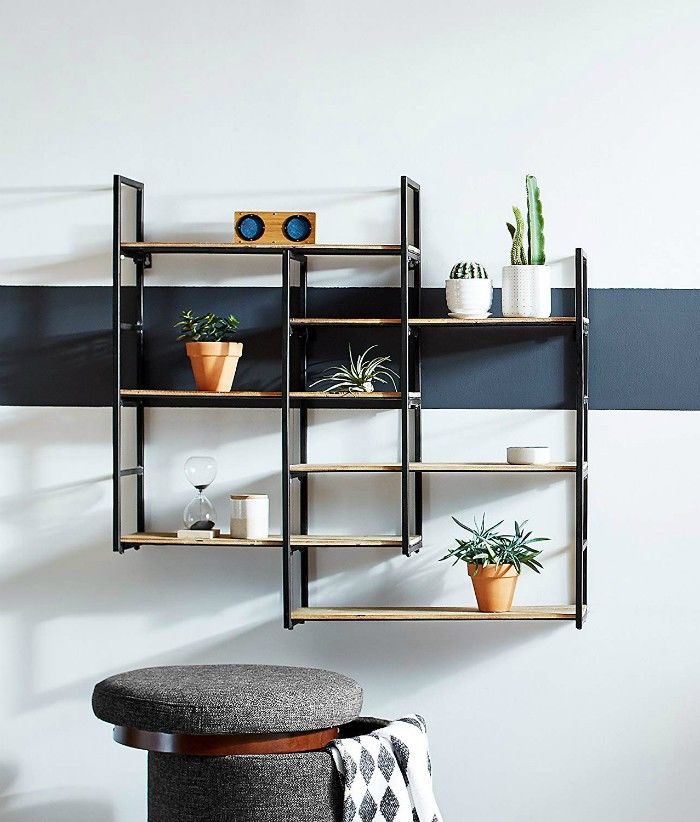 Modern-wood-and-metal-shelves