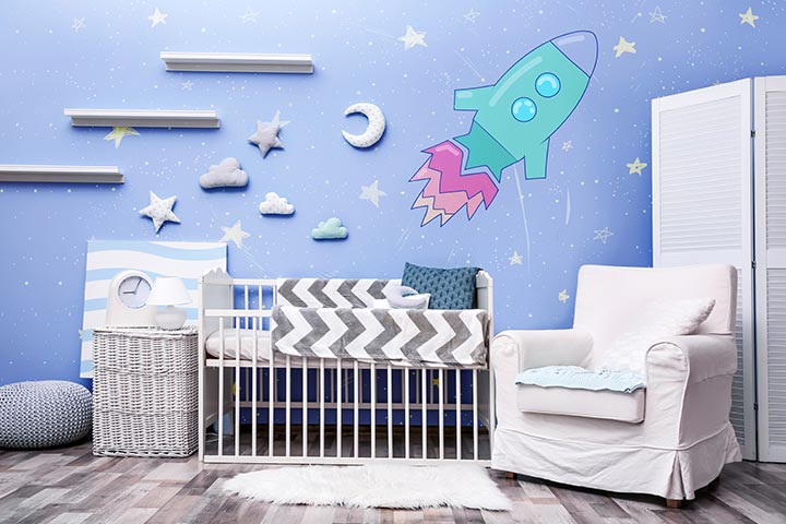 Outer-space-theme-baby-room-idea