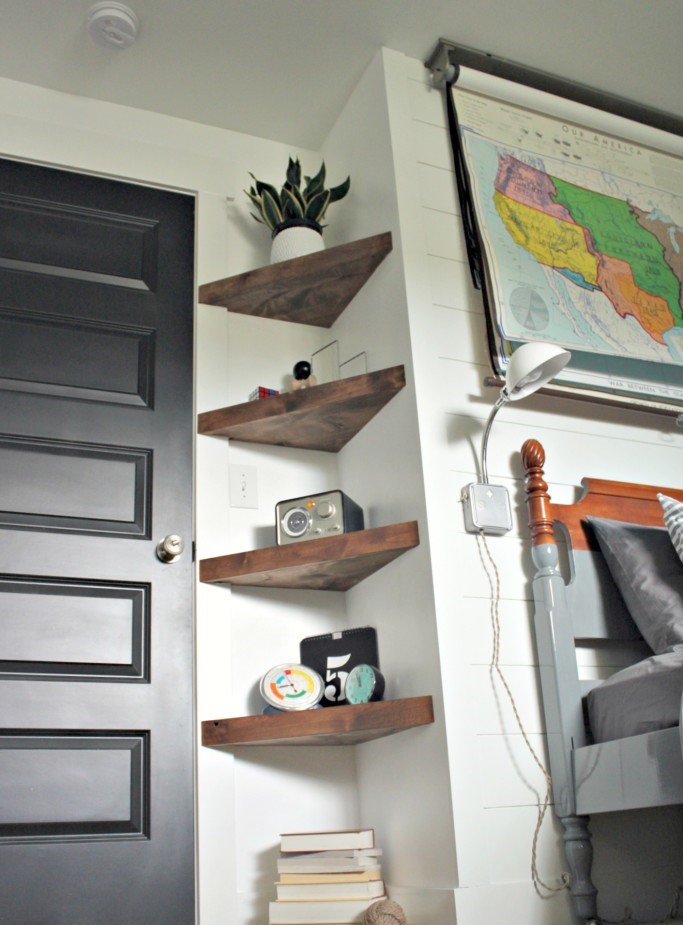 Triangle-corner-floating-shelf
