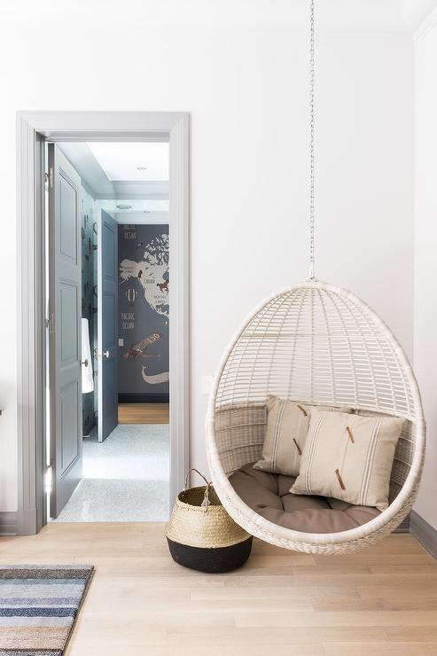 Boys-bedroom-with-corner-hanging-rattan-chair