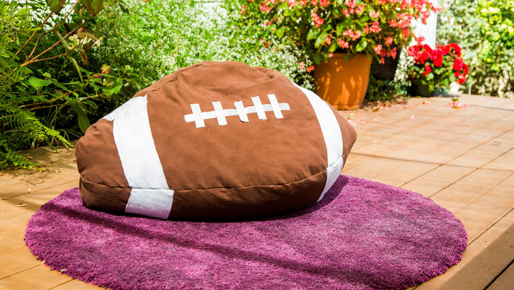 Diy-football-bean-bag-chair