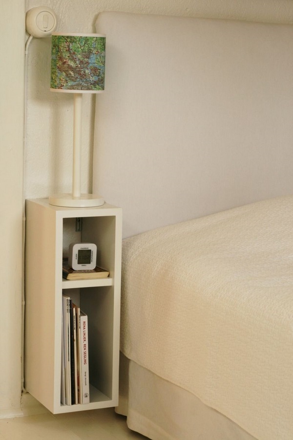 Narrow-nightstand-designs-small-bedroom-furniture-white-nightstand-bedside-lamp