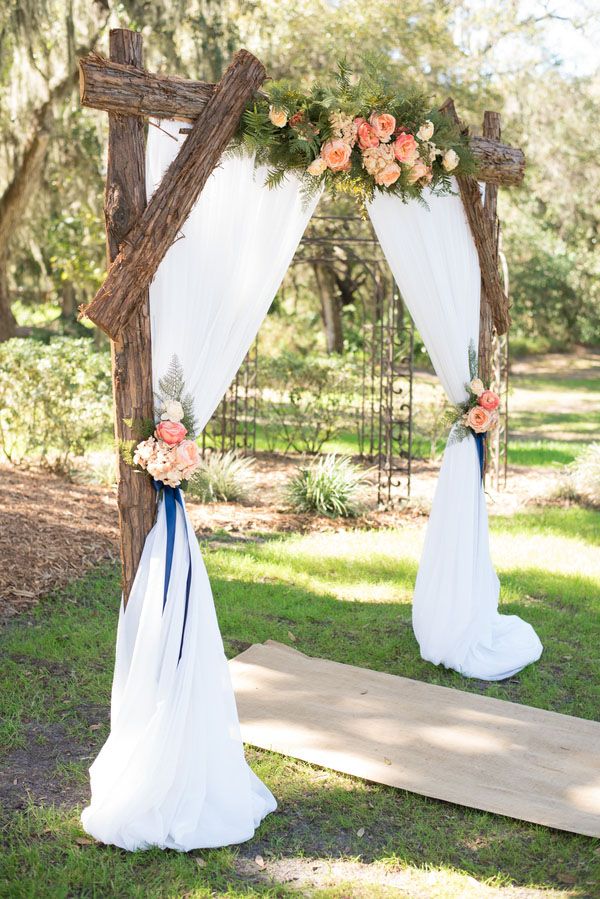 Pink-and-navy-floral-rustic-wedding-arch-decoration-ideas