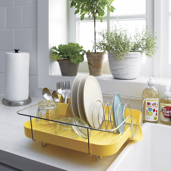 Plastick-yellow-corkscrew-dish-racks