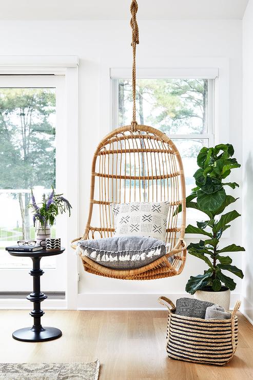 Rattan-hanging-chair-in-corner