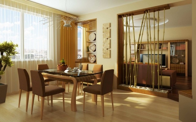 Room-divider-ideas-living-room-bamboo-rods-boulders-nature-decor