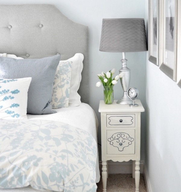 Small-bedoom-furniture-ideas-white-tall-thin-nightstand-bedside-lamp