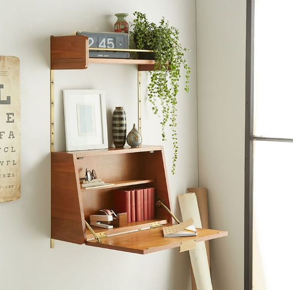 Wood-folding-desk-for-small-space