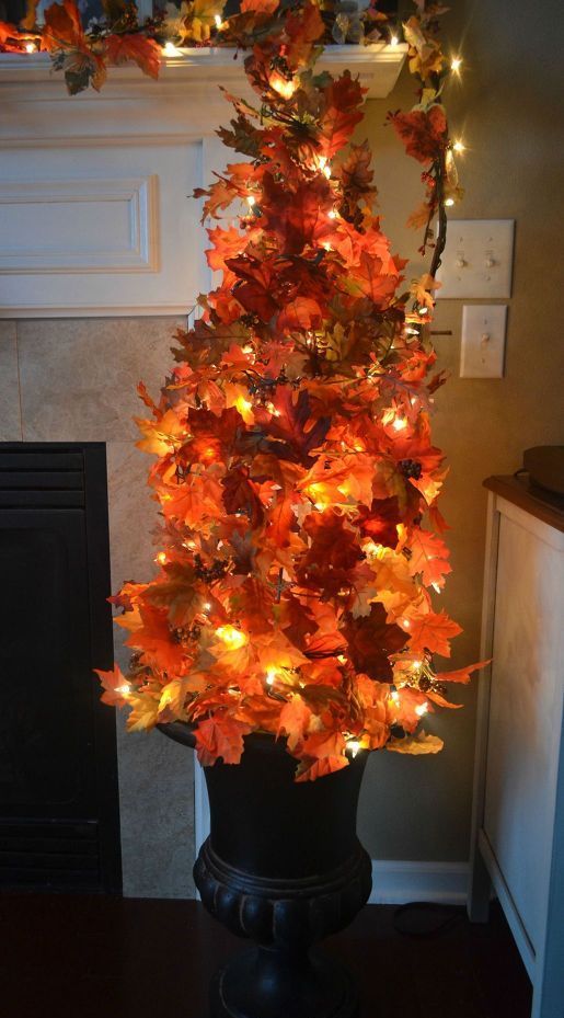 07-make-your-own-fall-topiary-tree-using-a-tomato-cage-fall-leaves-and-lights