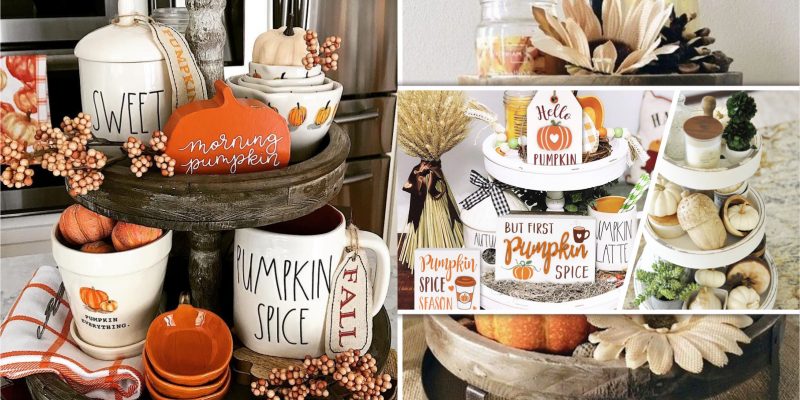 15 impressive fall tiered tray set ideas2