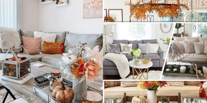 30 cozy fall sofa decorations you can have2