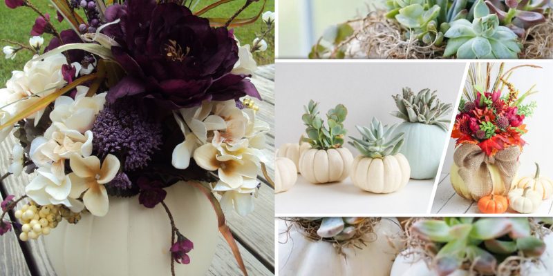 60 creative pumpkin vase and pot ideas2