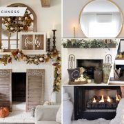 Adding fall touches to your fireplace decorations2