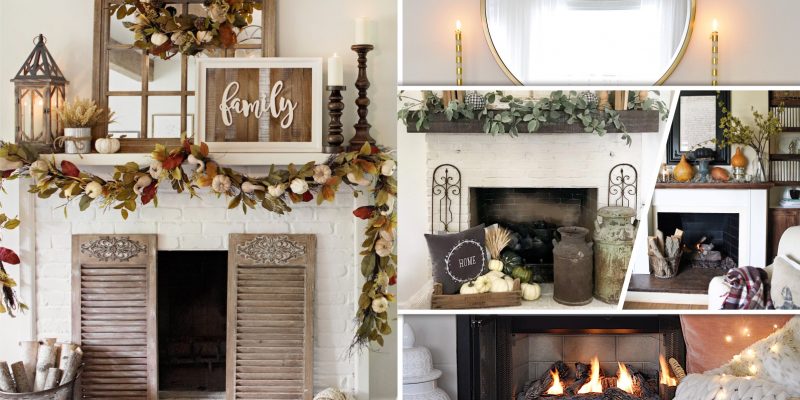Adding fall touches to your fireplace decorations2