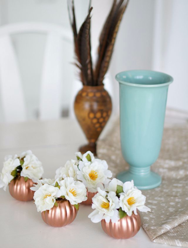 Copper-pumpkin-fall-centerpiece