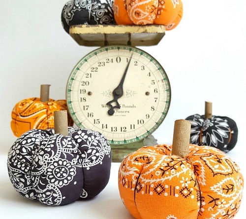 Diy-dollar-store-bandana-pumpkins