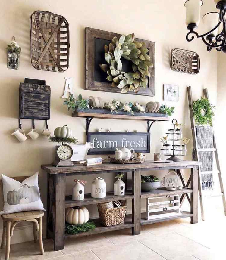 Diy-farmhouse-fall-decor-ideas-magnolia-wreath-pillows-pumpkins