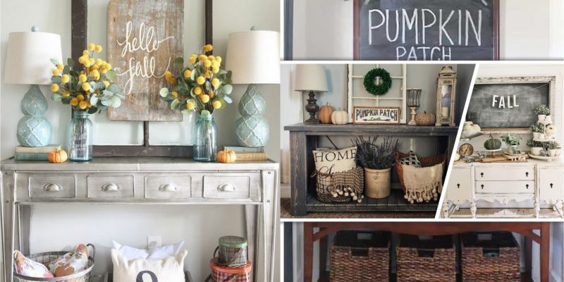 Decorate your fall entryway table with these 50 ideas2