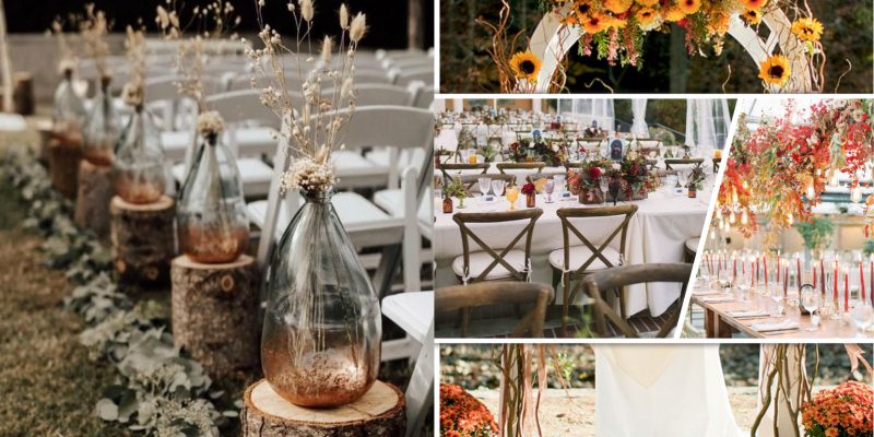 Having a romantic fall wedding with these 25 decor ideas2
