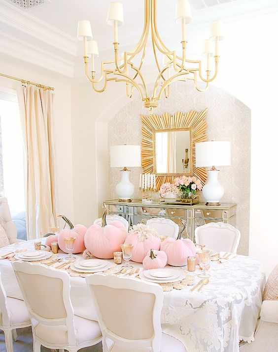 A-glam-fall-tablescape-with-gold-touches-and-light-pink-pumpkins-and-neutral-blooms-is-amazing