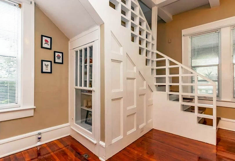 Craftsman-under-stairs-display-storage