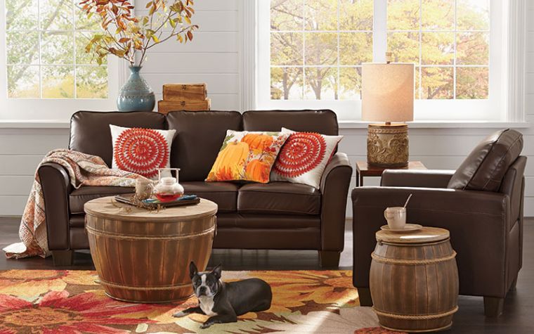 Decoracion-sala-de-estar-naranja