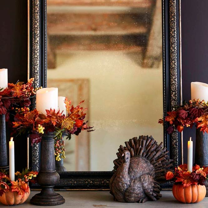 Fall-decorations-ideas-foliage-candle-holders