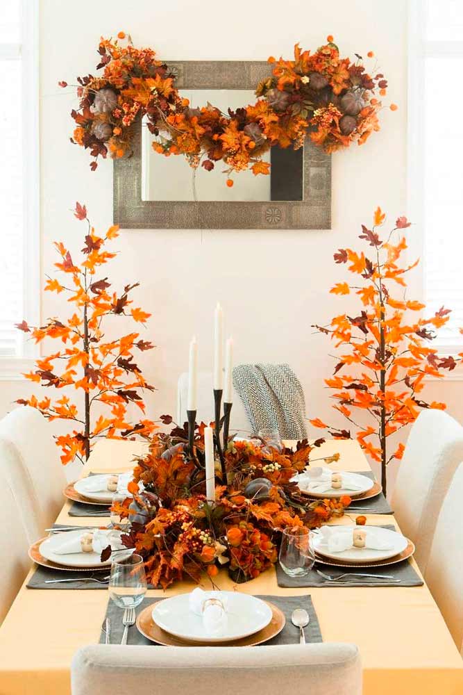 Fall-decorations-ideas-foliage-dinner-room