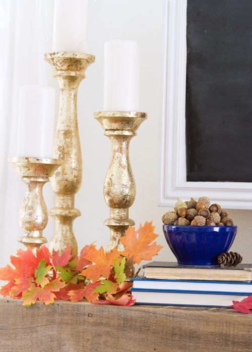 Fall-mantel-with-gold-candlesticks