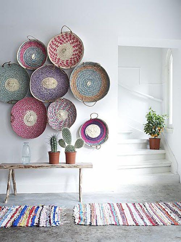 Minimalist-baskets-wall-decor-for-bohemian-interior