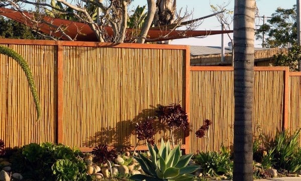 Modern-bamboo-fence-backyard-design