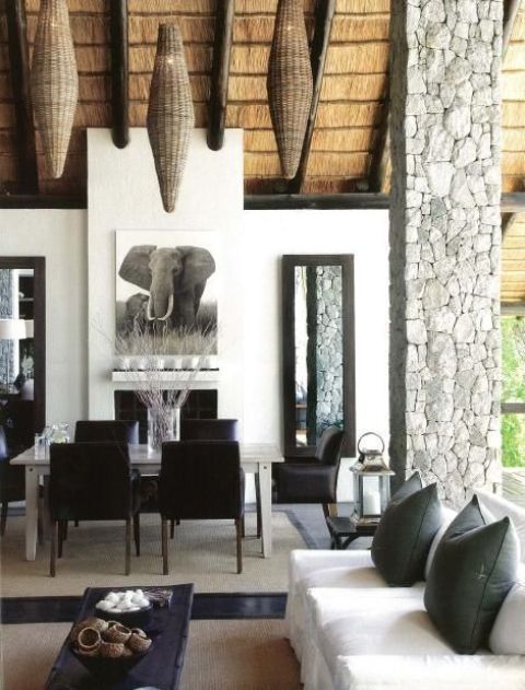 03-this-modern-space-was-accentuated-with-a-traditional-ceiling-and-woven-basket-lamps