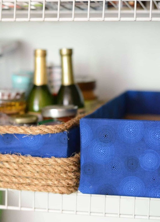 Blue-fabric-no-sew-diy-storage-boxes-repurpose-old-cardboard-boxes