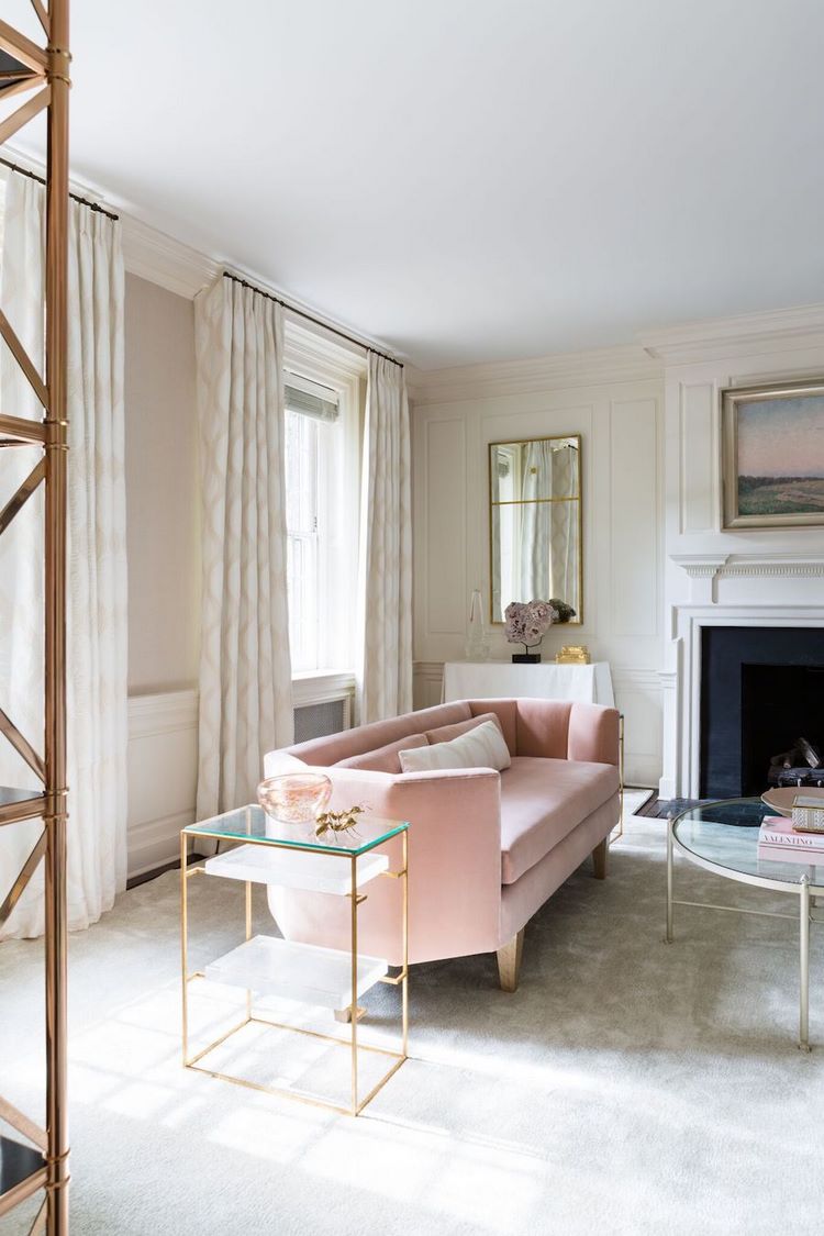Blush-pink-sofa-beige-curtains-and-gold-side-table-living-room-design-ideas