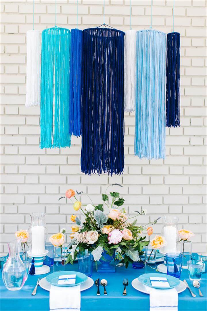 Diy-yarn-chandelier