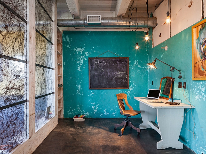 Fabulous-industrial-style-home-office-with-as-splash-of-blue