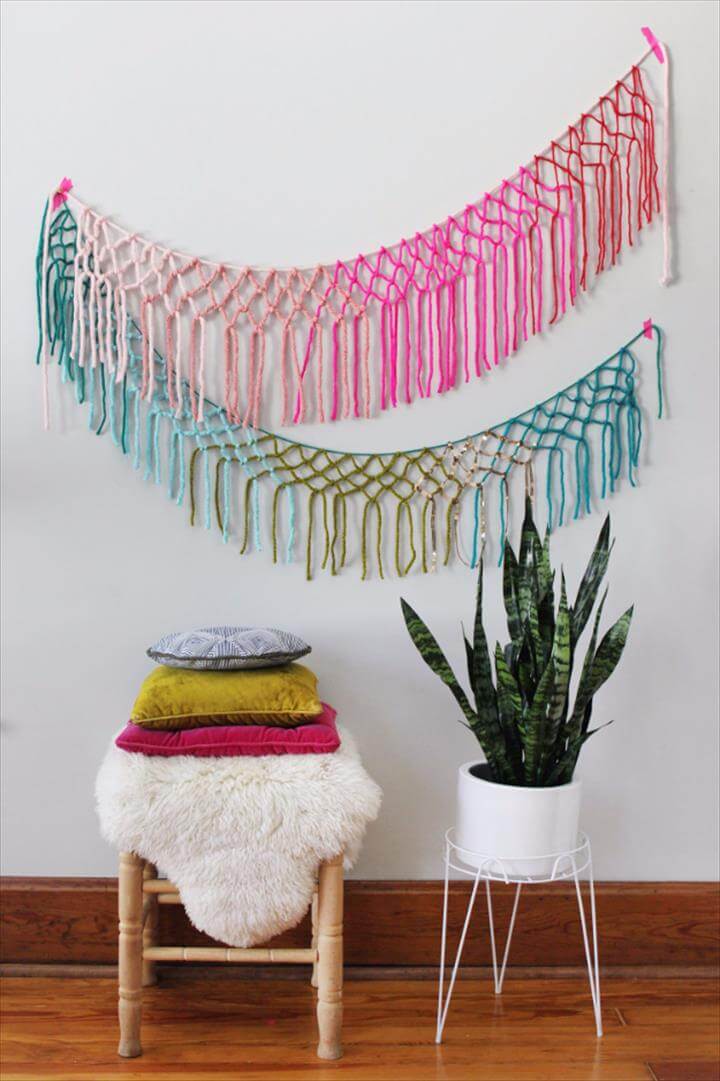 Macrame-yarn-garland-diy
