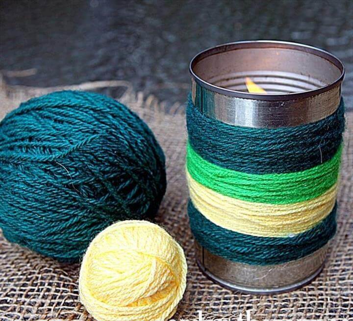 Yarn-candle-votive
